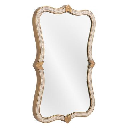 GFANCY FIXTURES 31.9 x 19.7 x 2 in. Gold Beveled Mirror GF3665956